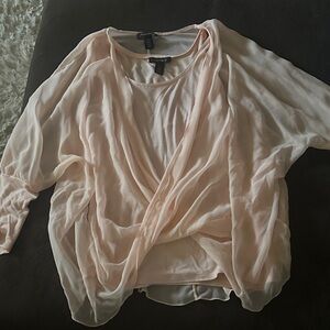 Forever 21 Light Pink Sheer Blouse